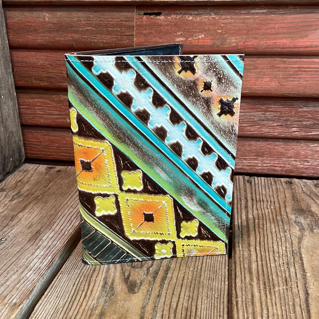 Small Notepad Cover - No Hide w/ Auora Navajo-Small Notepad Cover-Western-Cowhide-Bags-Handmade-Products-Gifts-Dancing Cactus Designs