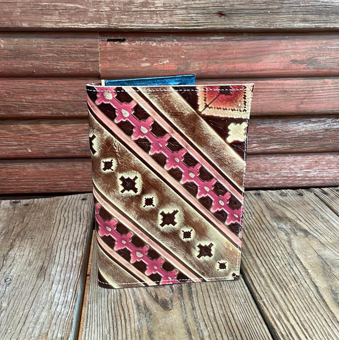 Small Notepad Cover - No Hide w/ Summit Fire Navajo-Small Notepad Cover-Western-Cowhide-Bags-Handmade-Products-Gifts-Dancing Cactus Designs