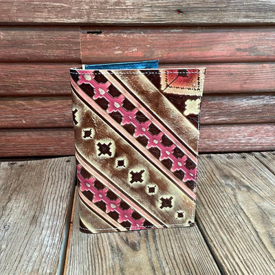 Small Notepad Cover - No Hide w/ Summit Fire Navajo-Small Notepad Cover-Western-Cowhide-Bags-Handmade-Products-Gifts-Dancing Cactus Designs