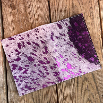 Small Notepad Cover - Purple Acid w/ No Embossed-Small Notepad Cover-Western-Cowhide-Bags-Handmade-Products-Gifts-Dancing Cactus Designs