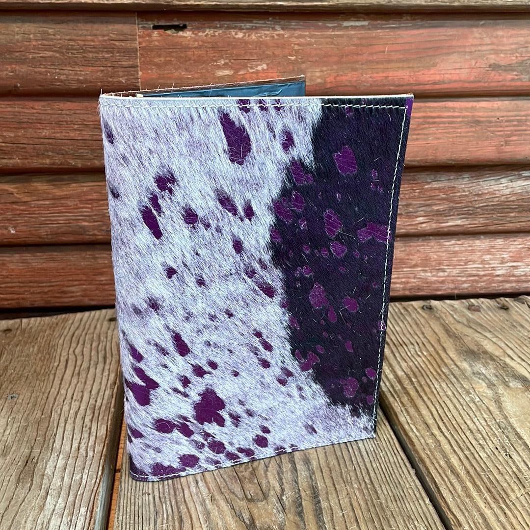 Small Notepad Cover - Purple Acid w/ No Embossed-Small Notepad Cover-Western-Cowhide-Bags-Handmade-Products-Gifts-Dancing Cactus Designs