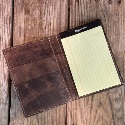 Small Notepad Cover - Tricolor w/ No Embossed-Small Notepad Cover-Western-Cowhide-Bags-Handmade-Products-Gifts-Dancing Cactus Designs