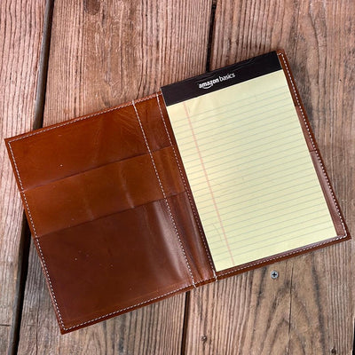 Small Notepad Cover - Tricolor w/ No Embossed-Small Notepad Cover-Western-Cowhide-Bags-Handmade-Products-Gifts-Dancing Cactus Designs