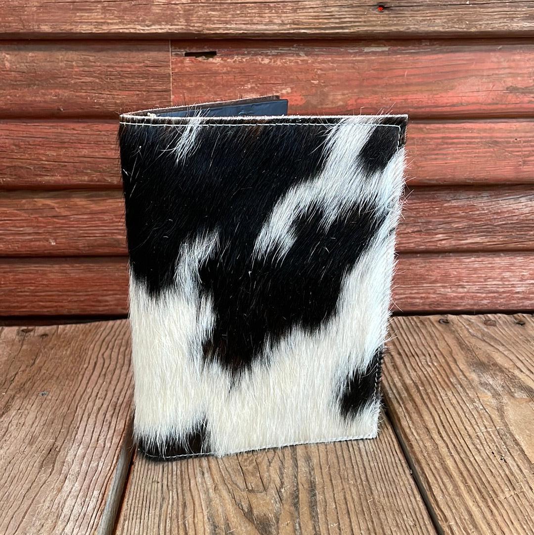 Small Notepad Cover - Tricolor w/ No Embossed-Small Notepad Cover-Western-Cowhide-Bags-Handmade-Products-Gifts-Dancing Cactus Designs