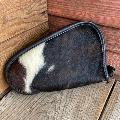 Small Pistol Case - Cowhide w/-Small Pistol Case-Western-Cowhide-Bags-Handmade-Products-Gifts-Dancing Cactus Designs