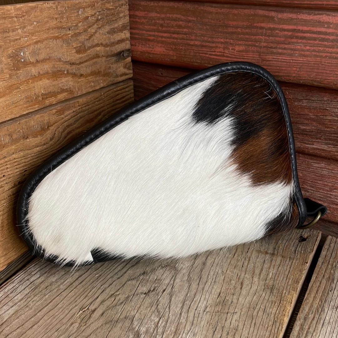 Small Pistol Case - Cowhide w/-Small Pistol Case-Western-Cowhide-Bags-Handmade-Products-Gifts-Dancing Cactus Designs