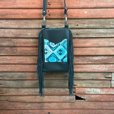 Tammy - Black & White w/ Glacier Park Aztec Flap-Tammy-Western-Cowhide-Bags-Handmade-Products-Gifts-Dancing Cactus Designs