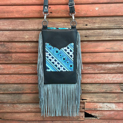 Tammy - Black & White w/ Glacier Park Navajo Flap-Tammy-Western-Cowhide-Bags-Handmade-Products-Gifts-Dancing Cactus Designs