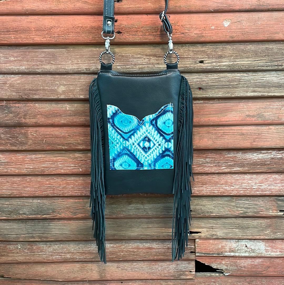 Tammy - Longhorn w/ Glacier Park Aztec Flap-Tammy-Western-Cowhide-Bags-Handmade-Products-Gifts-Dancing Cactus Designs