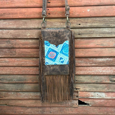 Tammy - Longhorn w/ Tucson Sundown Aztec Flap-Tammy-Western-Cowhide-Bags-Handmade-Products-Gifts-Dancing Cactus Designs