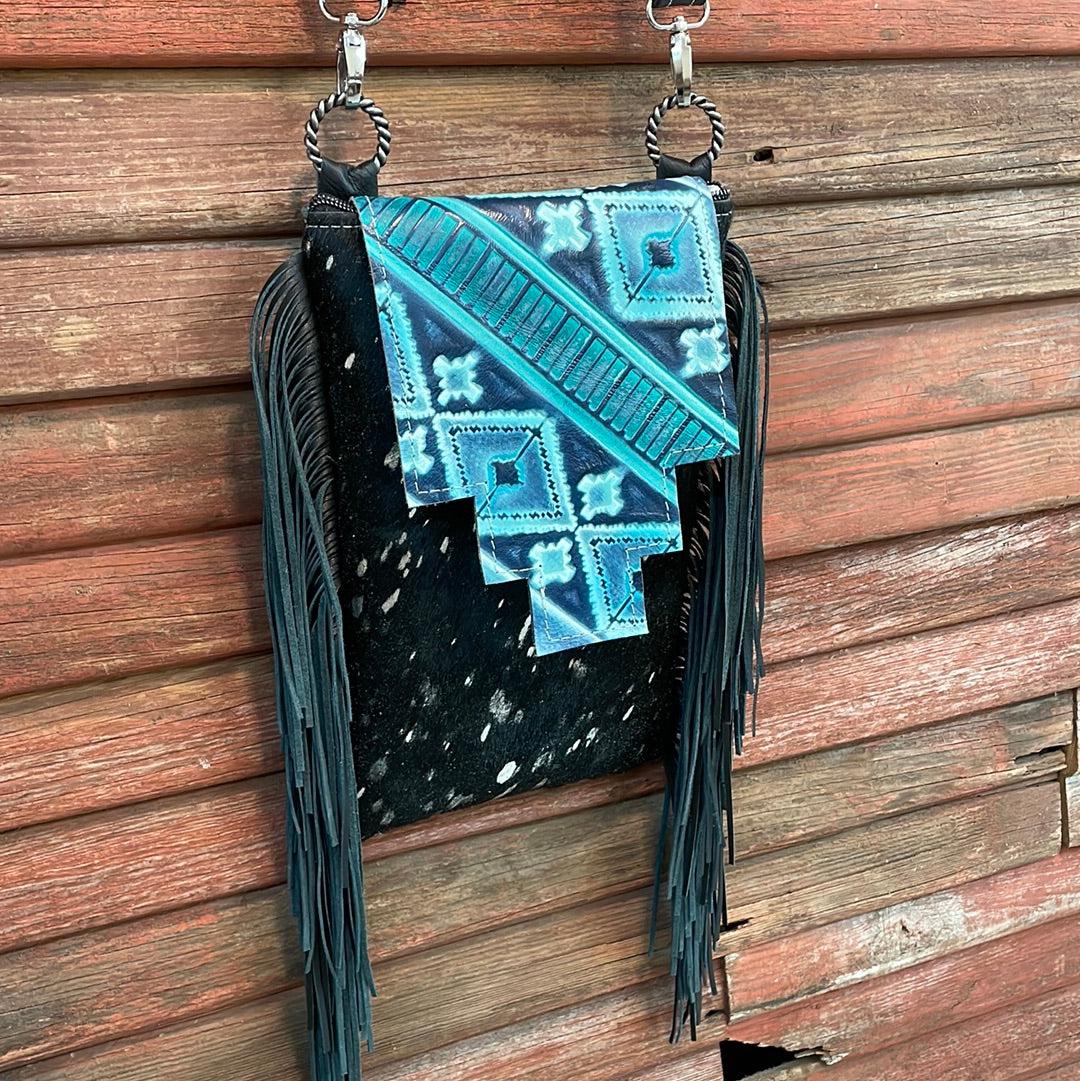 Tammy - Silver Acid w/ Glacier Park Navajo Flap-Tammy-Western-Cowhide-Bags-Handmade-Products-Gifts-Dancing Cactus Designs