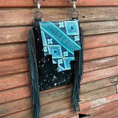 Tammy - Silver Acid w/ Glacier Park Navajo Flap-Tammy-Western-Cowhide-Bags-Handmade-Products-Gifts-Dancing Cactus Designs