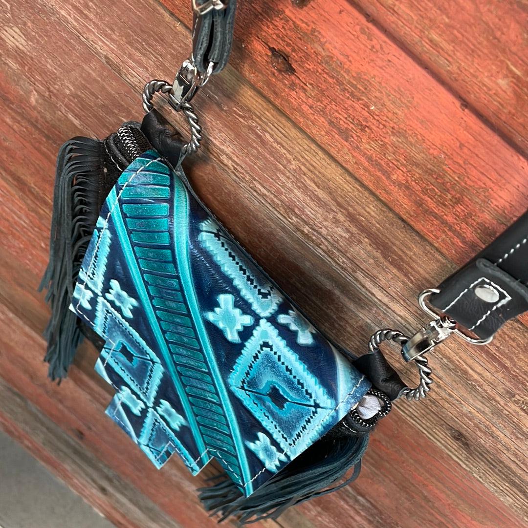 Tammy - Silver Acid w/ Glacier Park Navajo Flap-Tammy-Western-Cowhide-Bags-Handmade-Products-Gifts-Dancing Cactus Designs