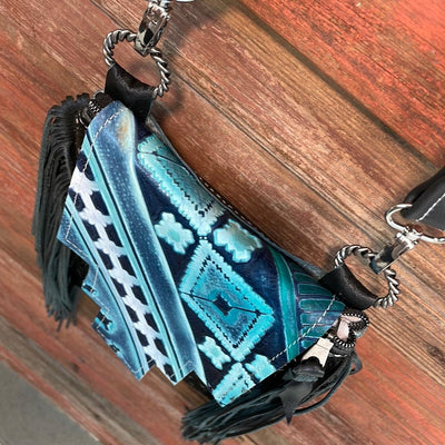 Tammy - Silver Acid w/ Turquoise Matrix Navajo Flap-Tammy-Western-Cowhide-Bags-Handmade-Products-Gifts-Dancing Cactus Designs