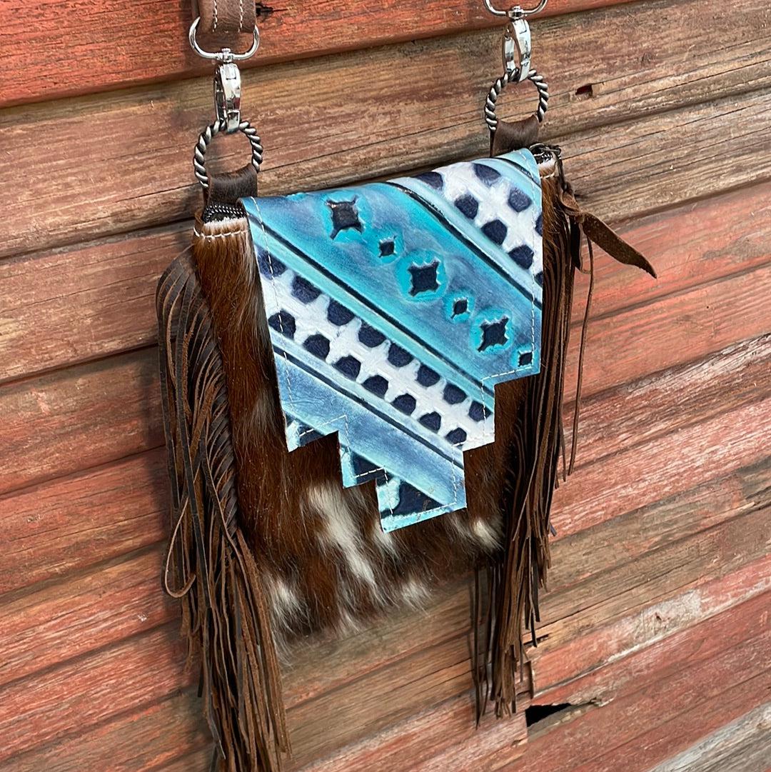 Tammy - Tricolor w/ Glacier Park Navajo Flap-Tammy-Western-Cowhide-Bags-Handmade-Products-Gifts-Dancing Cactus Designs