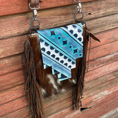 Tammy - Tricolor w/ Glacier Park Navajo Flap-Tammy-Western-Cowhide-Bags-Handmade-Products-Gifts-Dancing Cactus Designs