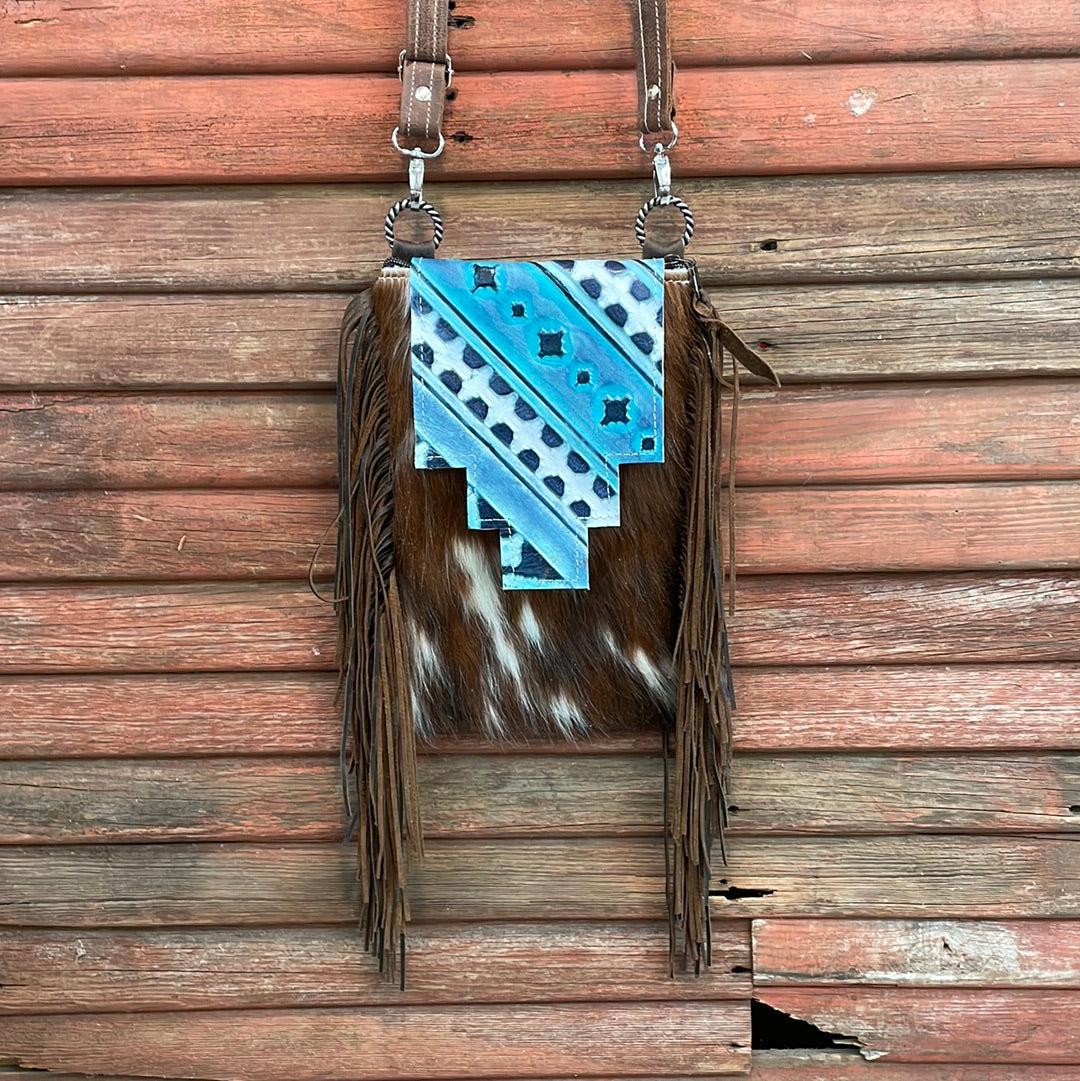Tammy - Tricolor w/ Glacier Park Navajo Flap-Tammy-Western-Cowhide-Bags-Handmade-Products-Gifts-Dancing Cactus Designs