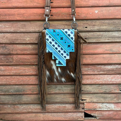 Tammy - Tricolor w/ Glacier Park Navajo Flap-Tammy-Western-Cowhide-Bags-Handmade-Products-Gifts-Dancing Cactus Designs