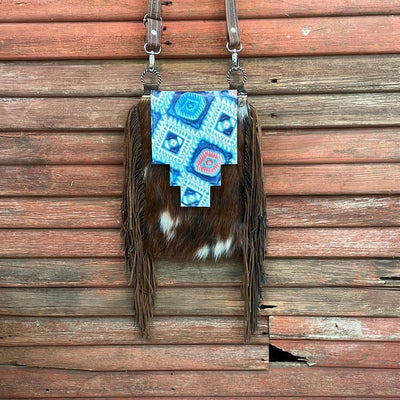 Tammy - Tricolor w/ Tucson Sundown Aztec Flap-Tammy-Western-Cowhide-Bags-Handmade-Products-Gifts-Dancing Cactus Designs