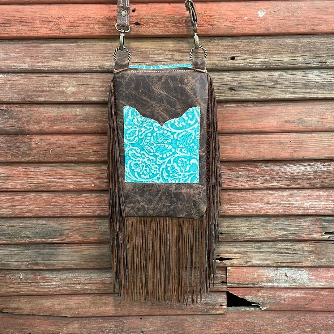 Tammy - Tricolor w/ Turquoise Sand Tool Flap-Tammy-Western-Cowhide-Bags-Handmade-Products-Gifts-Dancing Cactus Designs