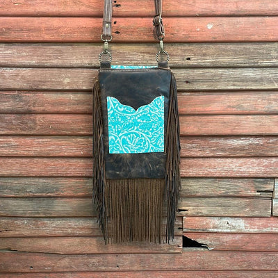 Tammy - Tricolor w/ Turquoise Sand Tool Flap-Tammy-Western-Cowhide-Bags-Handmade-Products-Gifts-Dancing Cactus Designs
