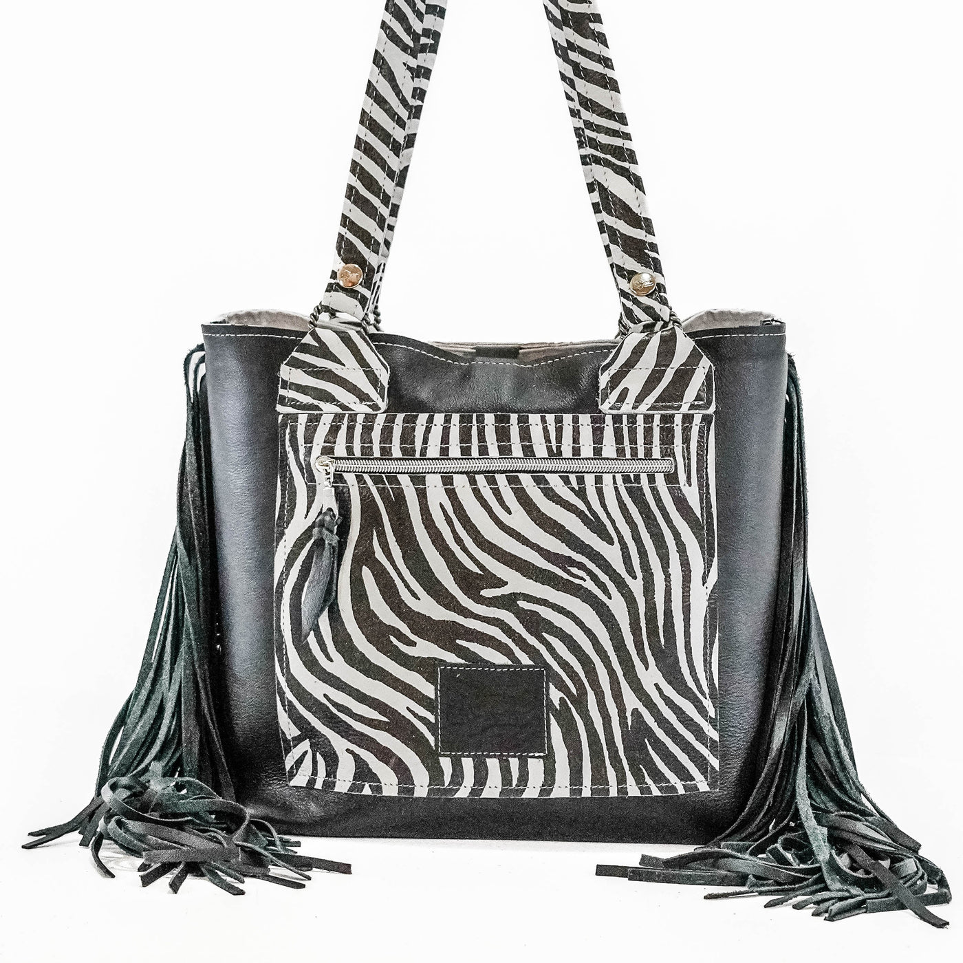 Taylor - Light Brindle w/ Iceland Navajo & Zebra Leather-Taylor-Western-Cowhide-Bags-Handmade-Products-Gifts-Dancing Cactus Designs