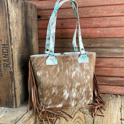 Taylor - Longhorn w/ Turquoise Sand Aztec-Taylor-Western-Cowhide-Bags-Handmade-Products-Gifts-Dancing Cactus Designs