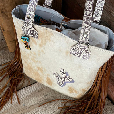 Taylor - Longhorn w/ Twilingt Tool w/ Prickly Pear-Taylor-Western-Cowhide-Bags-Handmade-Products-Gifts-Dancing Cactus Designs