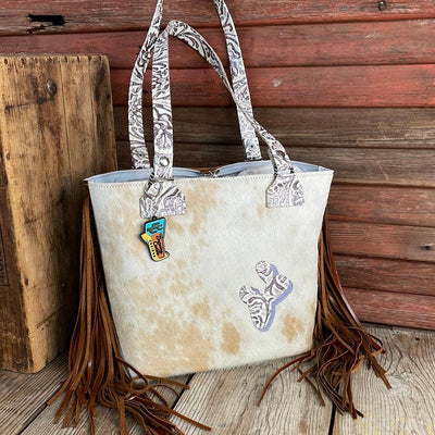 Taylor - Longhorn w/ Twilingt Tool w/ Prickly Pear-Taylor-Western-Cowhide-Bags-Handmade-Products-Gifts-Dancing Cactus Designs