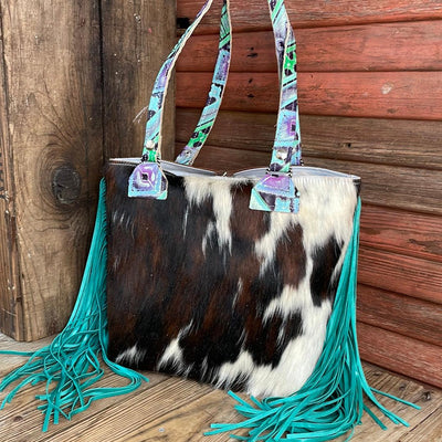 Taylor - Tricolor w/ 90's Party Navajo-Taylor-Western-Cowhide-Bags-Handmade-Products-Gifts-Dancing Cactus Designs