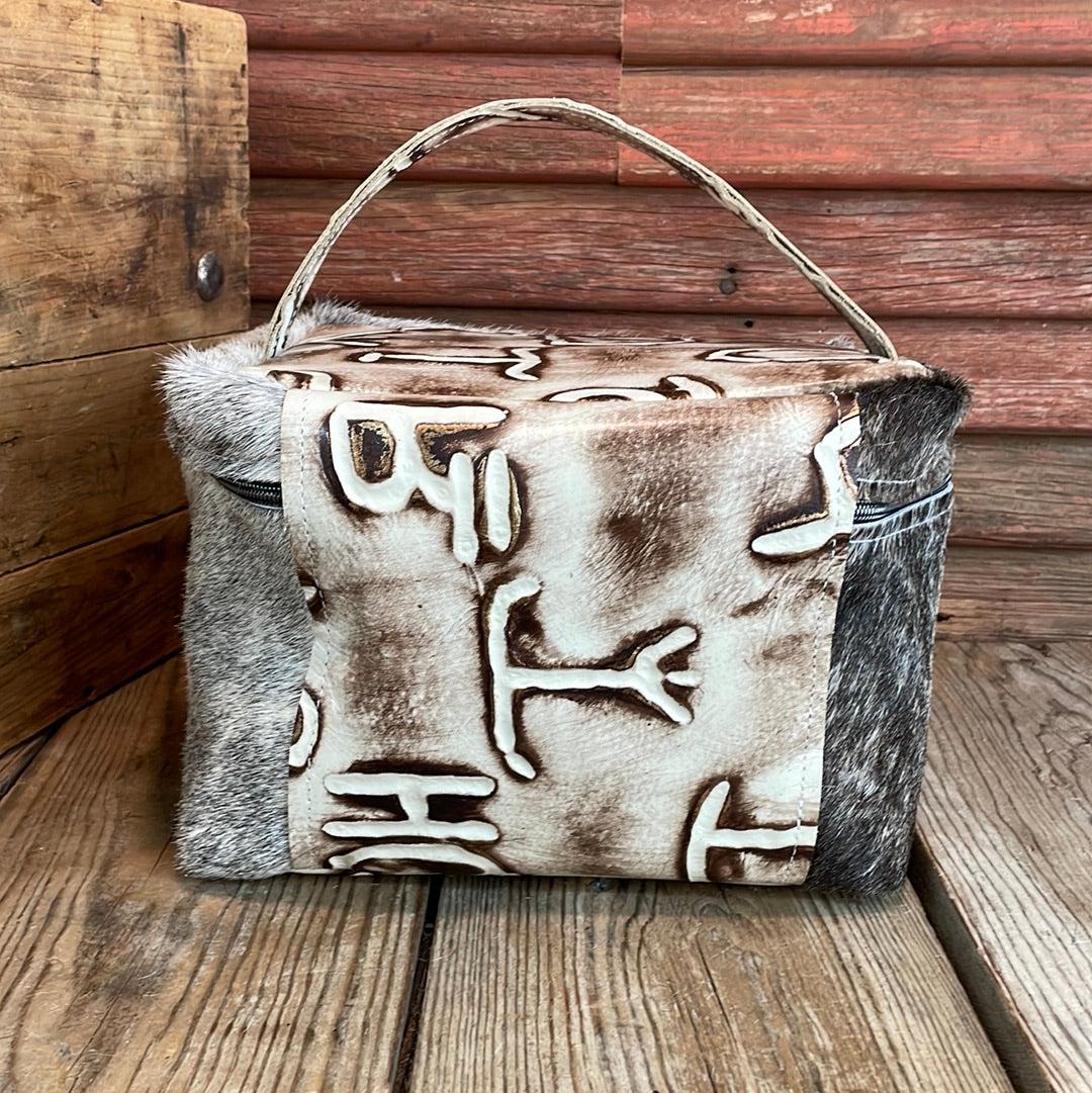 Train Station - Brindle w/ Ivory Brands-Train Station-Western-Cowhide-Bags-Handmade-Products-Gifts-Dancing Cactus Designs