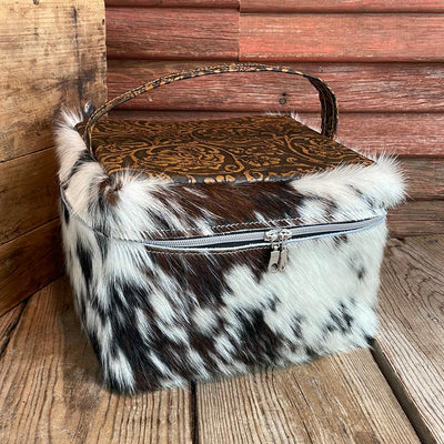 Train Station - Tricolor w/ Honey Tool-Train Station-Western-Cowhide-Bags-Handmade-Products-Gifts-Dancing Cactus Designs