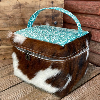 Train Station - Tricolor w/ Turquoise Sand Tool-Train Station-Western-Cowhide-Bags-Handmade-Products-Gifts-Dancing Cactus Designs
