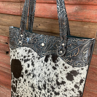 Trisha - B&W Speckle w/ Autumn Ash-Trisha-Western-Cowhide-Bags-Handmade-Products-Gifts-Dancing Cactus Designs