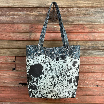Trisha - B&W Speckle w/ Autumn Ash-Trisha-Western-Cowhide-Bags-Handmade-Products-Gifts-Dancing Cactus Designs