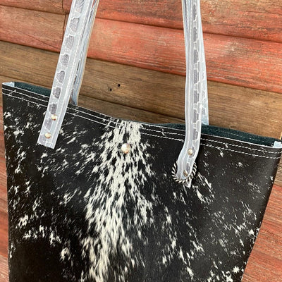 Trisha - B&W Speckle w/ Blank Slate-Trisha-Western-Cowhide-Bags-Handmade-Products-Gifts-Dancing Cactus Designs
