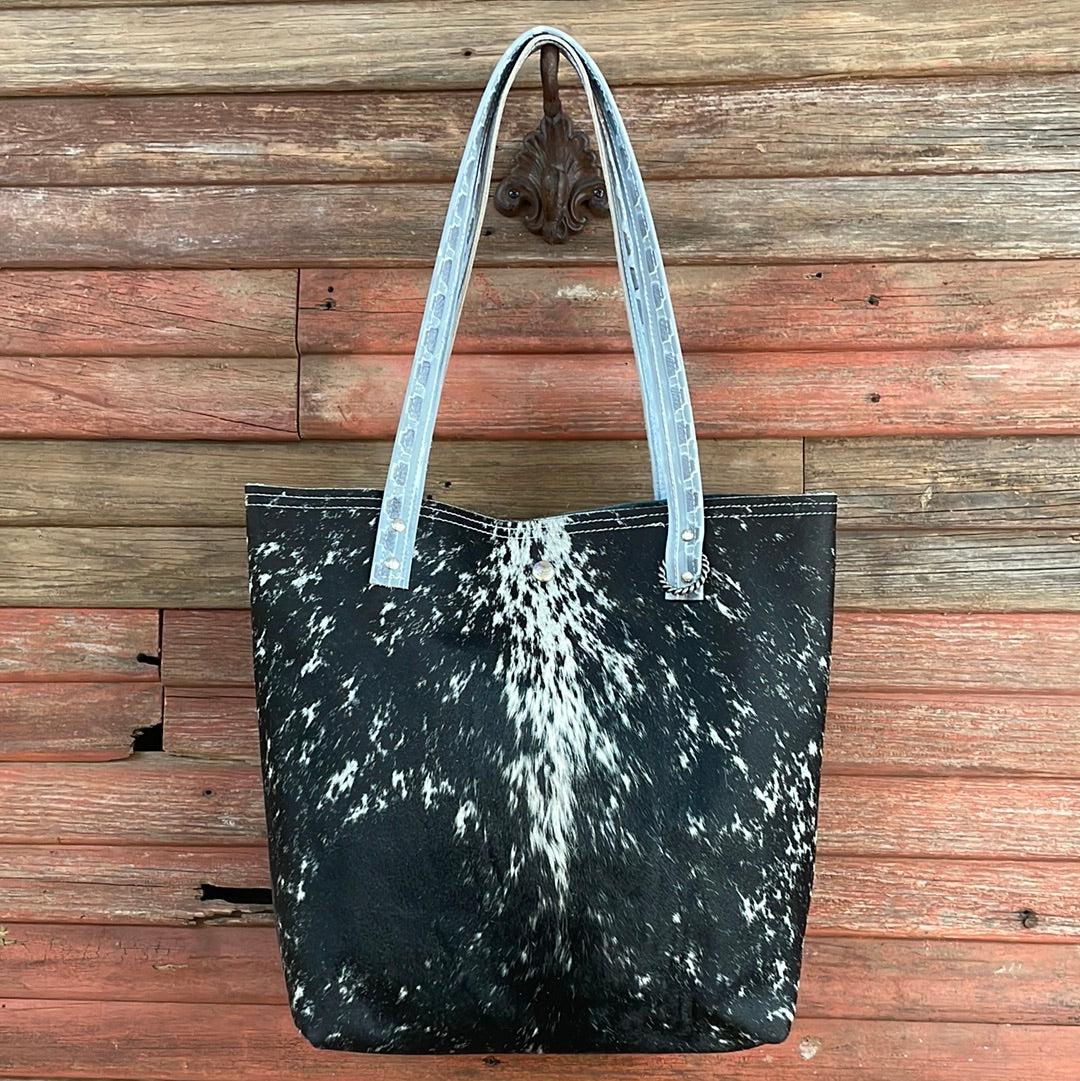 Trisha - B&W Speckle w/ Blank Slate-Trisha-Western-Cowhide-Bags-Handmade-Products-Gifts-Dancing Cactus Designs