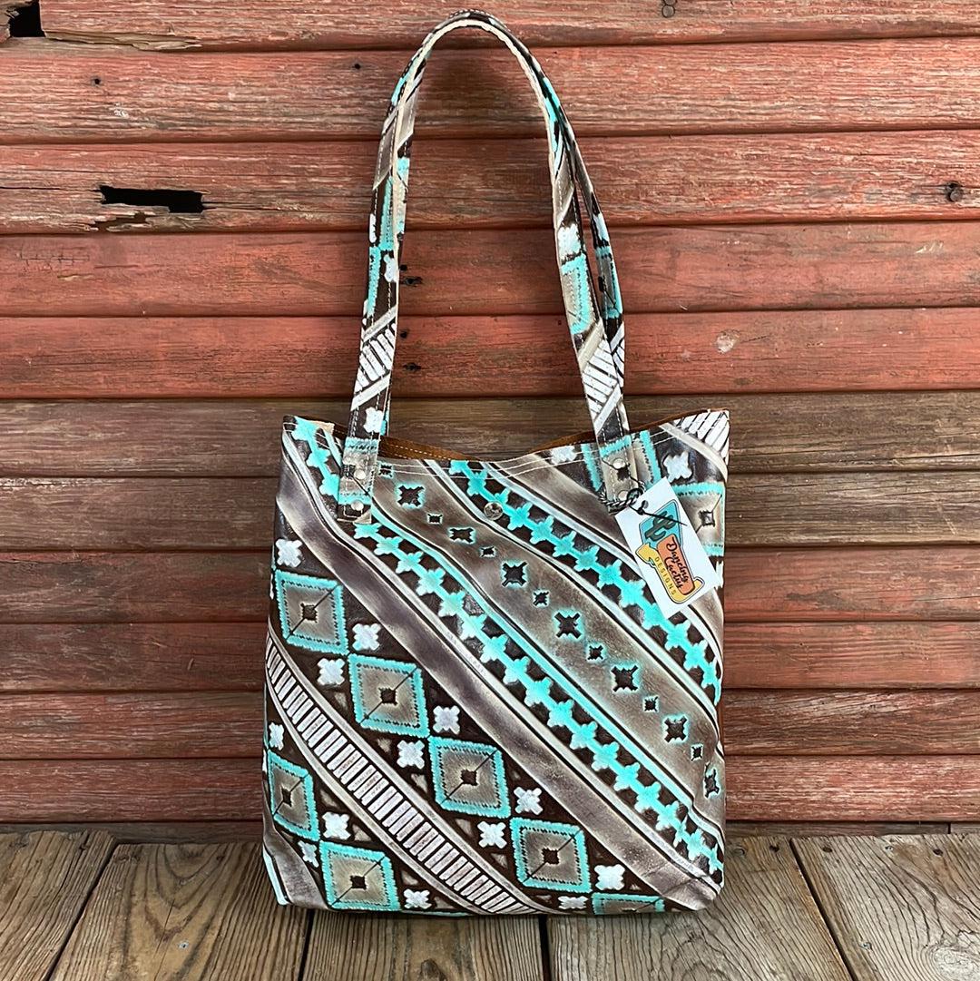 Trisha - Blank Slate w/ Cocoa Navajo-Trisha-Western-Cowhide-Bags-Handmade-Products-Gifts-Dancing Cactus Designs