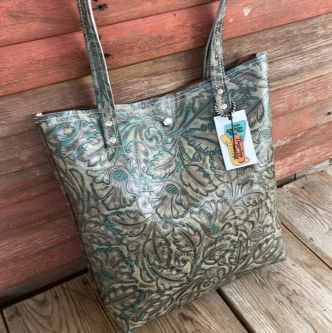 Trisha - Blank Slate w/ Turquoise Autumn-Trisha-Western-Cowhide-Bags-Handmade-Products-Gifts-Dancing Cactus Designs