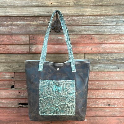 Trisha - Blank Slate w/ Turquoise Autumn-Trisha-Western-Cowhide-Bags-Handmade-Products-Gifts-Dancing Cactus Designs