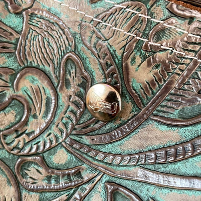 Trisha - Blank Slate w/ Turquoise Autumn-Trisha-Western-Cowhide-Bags-Handmade-Products-Gifts-Dancing Cactus Designs