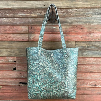 Trisha - Blank Slate w/ Turquoise Autumn-Trisha-Western-Cowhide-Bags-Handmade-Products-Gifts-Dancing Cactus Designs