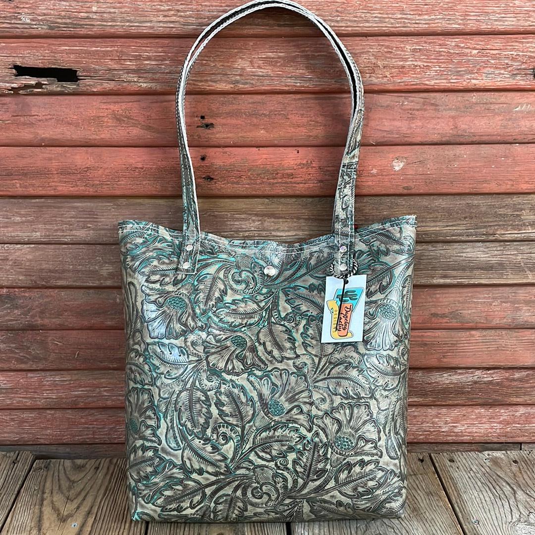 Trisha - Blank Slate w/ Turquoise Autumn-Trisha-Western-Cowhide-Bags-Handmade-Products-Gifts-Dancing Cactus Designs