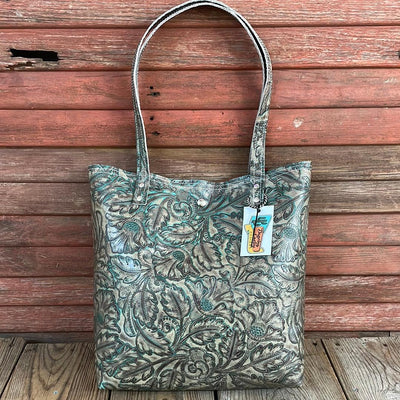Trisha - Blank Slate w/ Turquoise Autumn-Trisha-Western-Cowhide-Bags-Handmade-Products-Gifts-Dancing Cactus Designs
