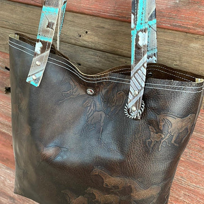 Trisha - Blank Slate w/ Wild Horses-Trisha-Western-Cowhide-Bags-Handmade-Products-Gifts-Dancing Cactus Designs