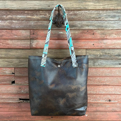 Trisha - Blank Slate w/ Wild Horses-Trisha-Western-Cowhide-Bags-Handmade-Products-Gifts-Dancing Cactus Designs