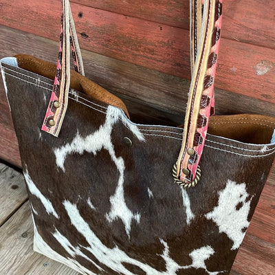 Trisha - Chocolate & White w/ Blank Slate-Trisha-Western-Cowhide-Bags-Handmade-Products-Gifts-Dancing Cactus Designs
