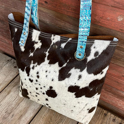 Trisha - Chocolate & White w/ Blank Slate-Trisha-Western-Cowhide-Bags-Handmade-Products-Gifts-Dancing Cactus Designs