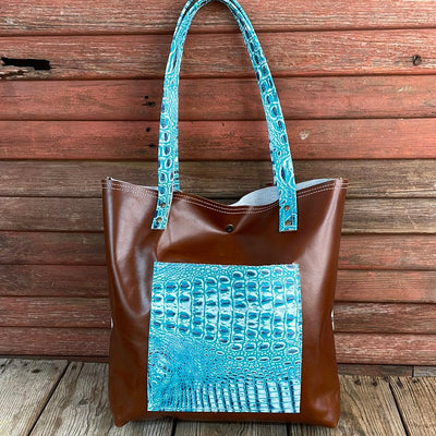 Trisha - Chocolate & White w/ Blank Slate-Trisha-Western-Cowhide-Bags-Handmade-Products-Gifts-Dancing Cactus Designs
