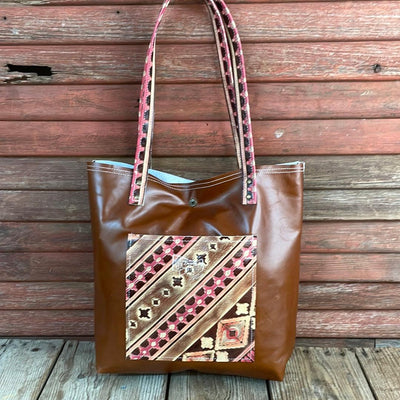 Trisha - Chocolate & White w/ Blank Slate-Trisha-Western-Cowhide-Bags-Handmade-Products-Gifts-Dancing Cactus Designs